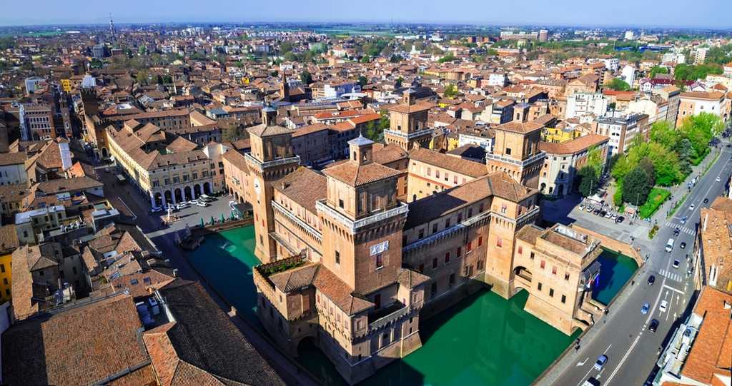 Vista aerea di Comacchio